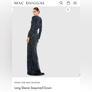Mac Duggal Long Sleeved Sequin Dress
(Midnight in size 8)
